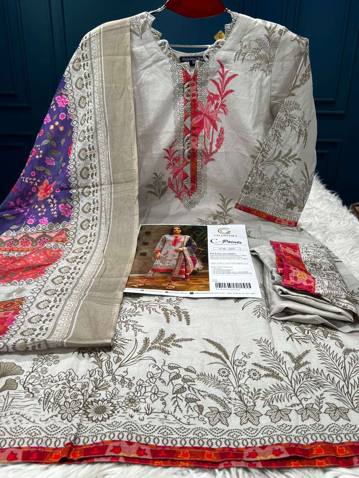 Charizma Pakistani Catalogue Printed Stitched Cotton Collection - 1150 ASH