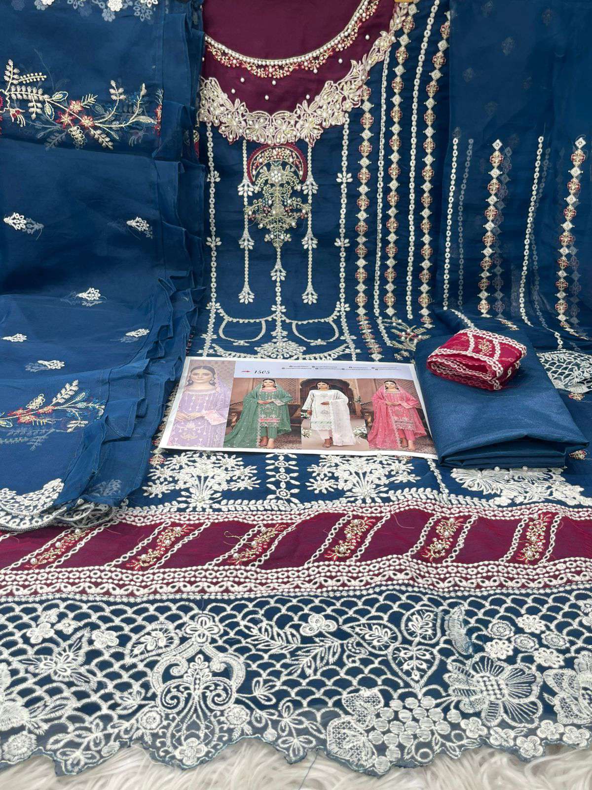 New Arraivals Pakistani Cetalogue Pure Organza Unstitched Collection